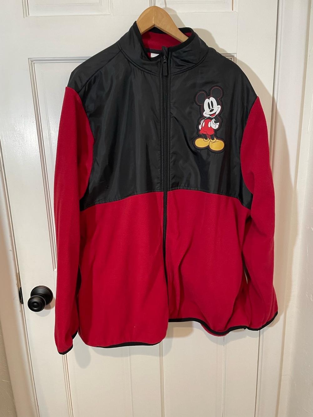 Men’s Disney Red and Black Mickey fleece Jacket size XXL